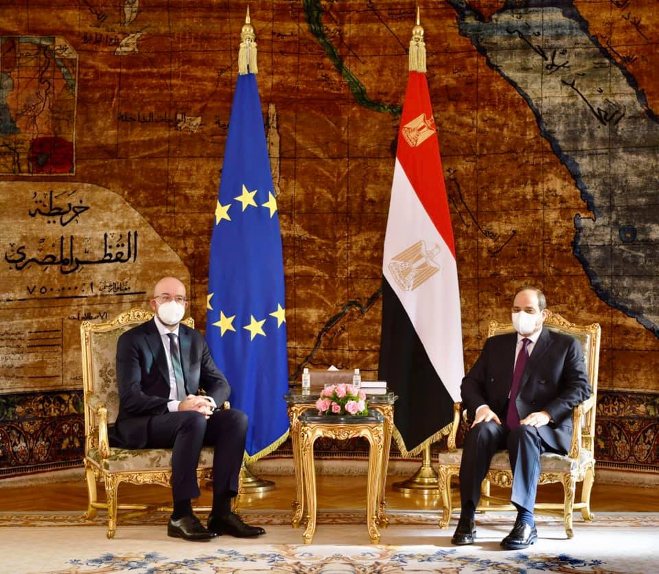 السيد الرئيس يناقش باستفاضة مع رئيس المجلس الاوروبي التطورات الأخيرة لحالة التوتر بين العالمين الإسلامي والأوروبي