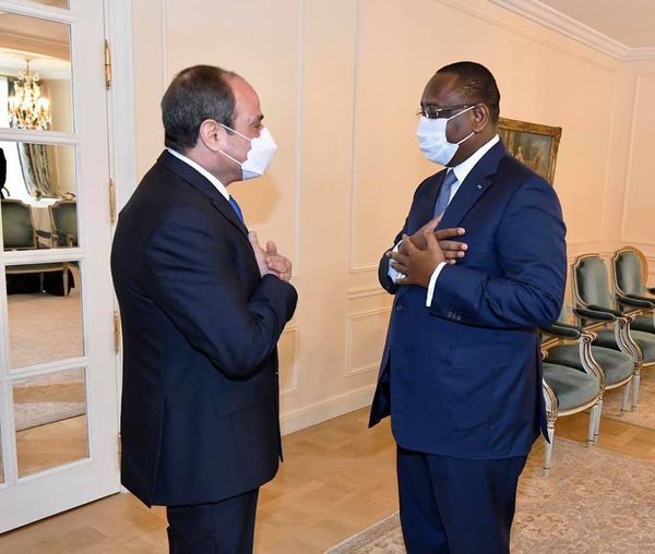التقى السيد الرئيس عبد الفتاح السيسي اليوم في العاصمة الفرنسية باريس مع الرئيس السنغالي 