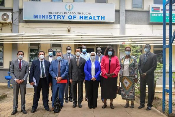 وزيرة الصحة تعقد جلسة مباحثات ثنائية مع نظيرتها الجنوب سودانية لمناقشة سبل التعاون بين البلدين في القطاع الصحي