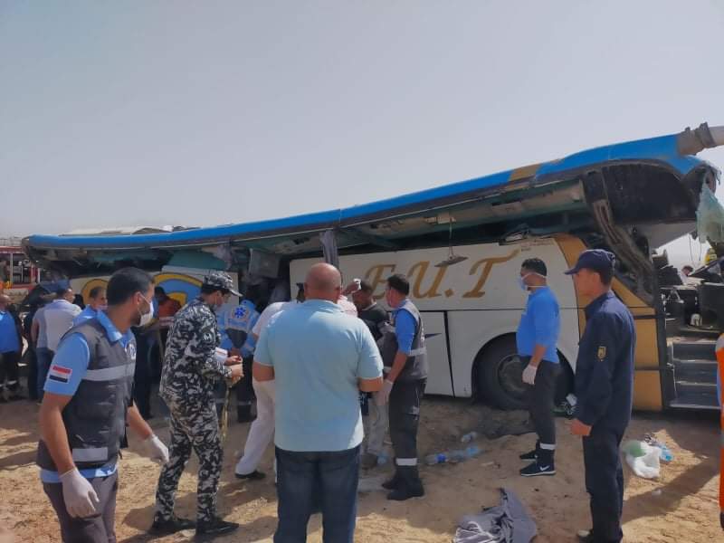  مصرع وإصابة 46 في حادث انقلاب أتوبيس رحلات بجنوب سيناء     