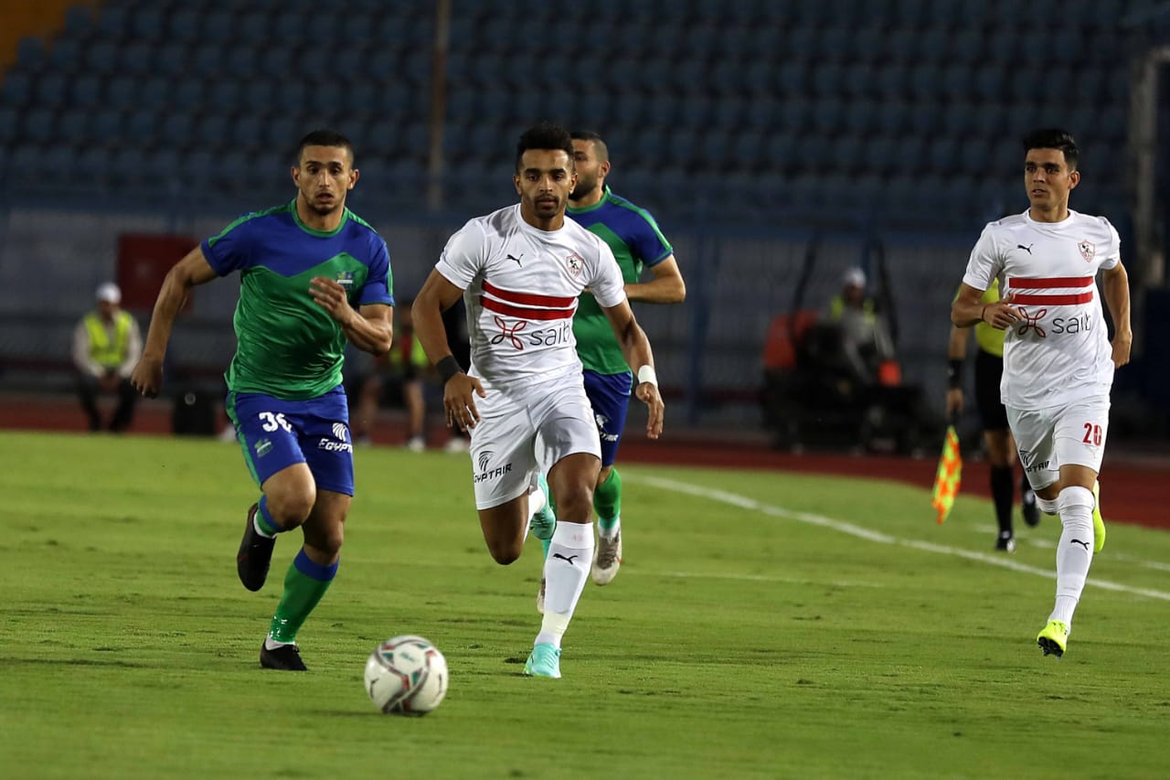 الزمالك يكتسح مصر المقاصة بثنائية نظيفة ويتأهل ألي نصف نهائي كأس مصر.