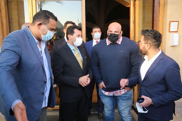وزير الرياضة يشهد المؤتمر الصحفى العالمى لـ«البيج رامى» فى الأهرامات