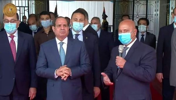 خلال افتتاح فخامة الرئيس عبد الفتاح السيسي رئيس الجمهورية اليوم عدد من المشروعات القوميه في صعيد مصر 