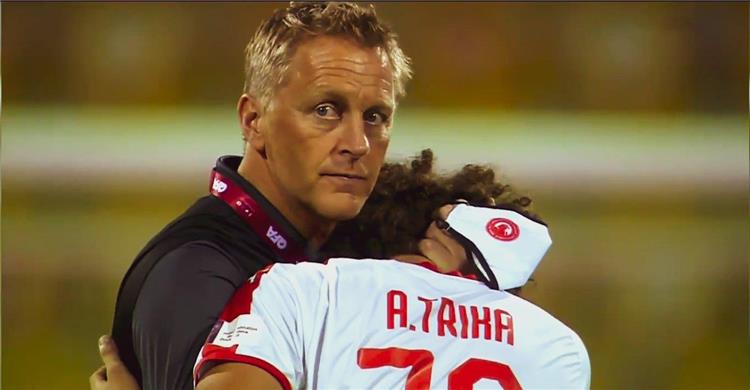 نجل أبو تريكة يبكي بعد تسببه في إقصاء العربي من كأس قطر.