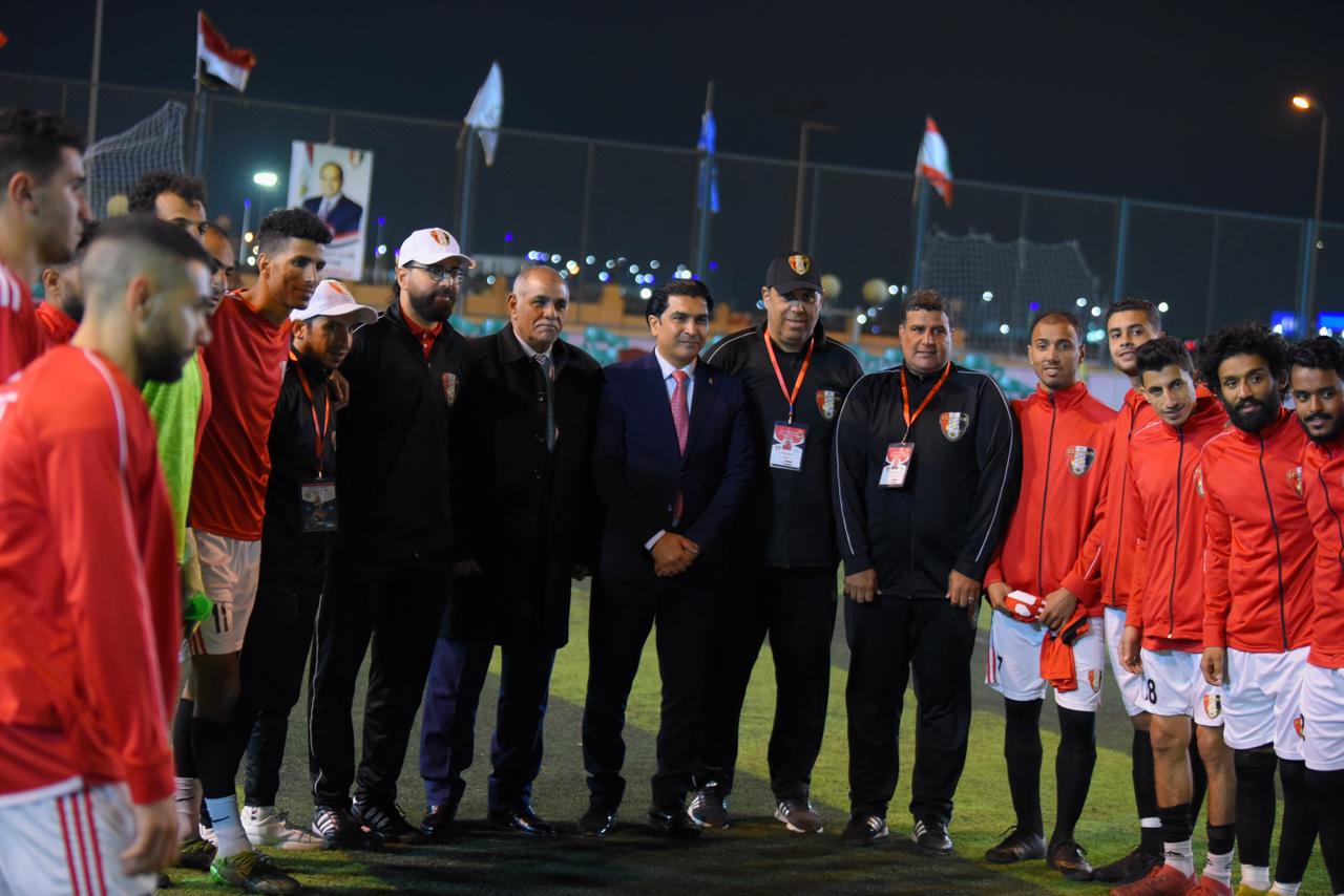 رئيس الإتحاد العربي أحمد سمير البطولة العربية للميني فوتبول تواصل نجاحها واليوم مصر تواجه ليبيا ولبنان الصومال.