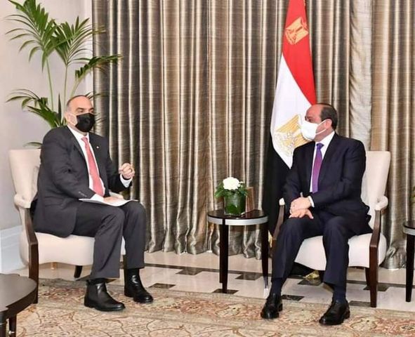 التقى السيد الرئيس عبد الفتاح السيسى صباح اليوم مع الدكتور بشر الخصاونة رئيس وزراء المملكة الأردنية الهاشمية، وذلك في إطار الزيارة الرسمية لسيادته للعاصمة الأردنية عمان.