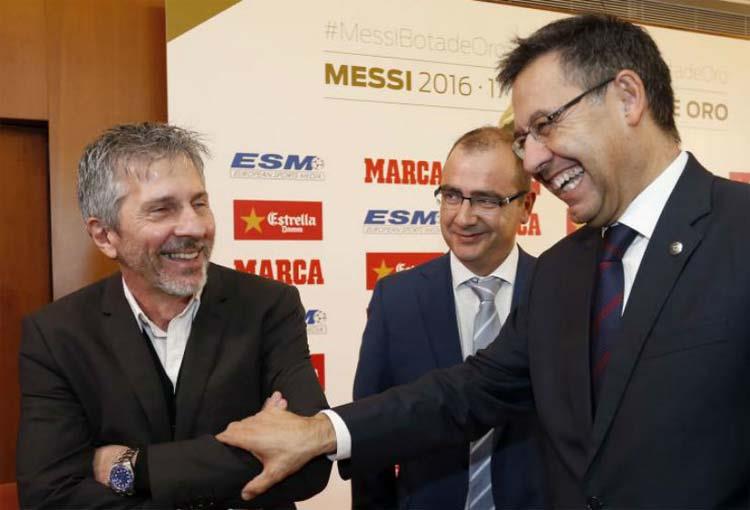  رئيس برشلونة:  يصر على موقفه قبل الاجتماع مع والد ميسي.