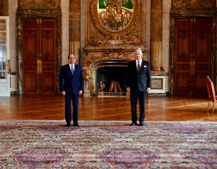 التقى السيد الرئيس عبد الفتاح السيسي اليوم مع جلالة الملك فيليب، ملك بلجيكا، وذلك بمقر القصر الملكي ببروكسل.