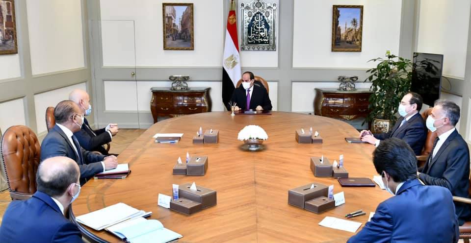 السيد الرئيس يتابع نشاط شركة إيني الإيطالية في مجال التنقيب والإنتاج بقطاع الغاز والبترول في مصر، وجهود مصر للتحول إلى مركز إقليمي لتجارة وتداول الطاقة بانواعها