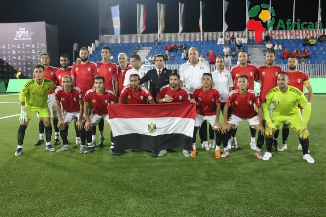 كتيبة منتخب مصر بقيادة سمير تحقق الفوز الأول في كأس العالم للميني فوتبول بالإمارات على الكويت 2/0.