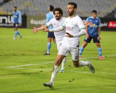 المصري يكتسح بيراميدز بثلاثية مقابل هدف ويتأهل ألي نصف نهائي كأس الرابطة.
