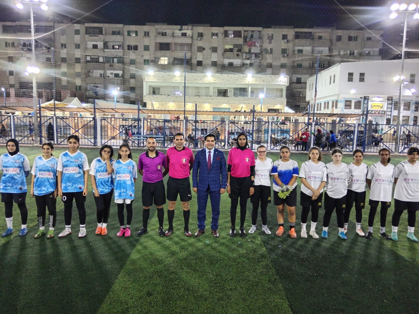 رئيس إتحاد الميني فوتبول أحمد سمير يطلق دوري الناشئات للفتيات تحت 15 سنة بالإسكندرية.