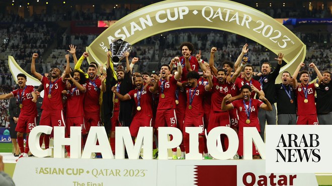 منتخب قطر يكتسح الأردن بثلاثية مقابل هدف ويتوج بطلاً لكأس آسيا للمره الثانيه على التوالي.