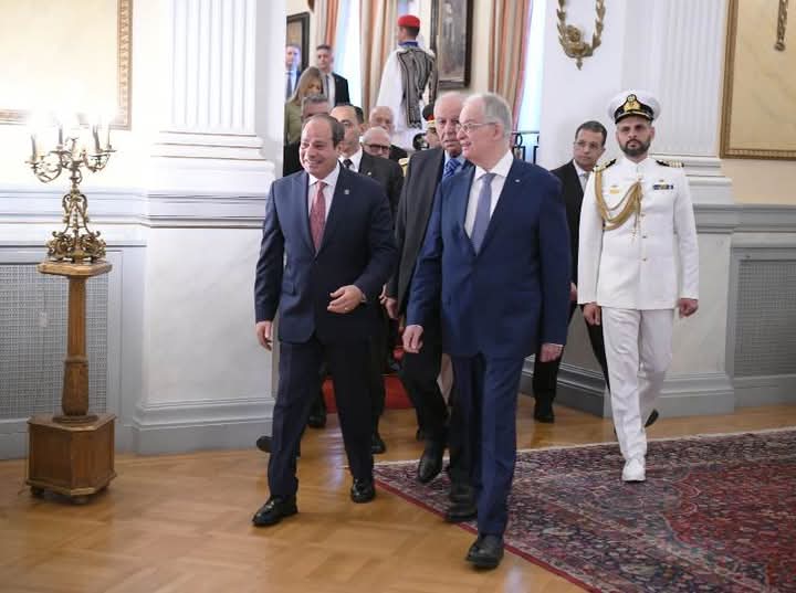 التقى السيد الرئيس عبد الفتاح السيسي، اليوم بمقر رئاسة الوزراء في أثينا، برئيس الوزراء اليوناني السيد كيرياكوس ميتسوتاكيس