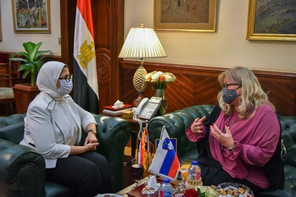 وزيرة الصحة تستقبل سفيرة دولة سلوفينيا بالقاهرة لتعزيز سبل التعاون في القطاع الصحي