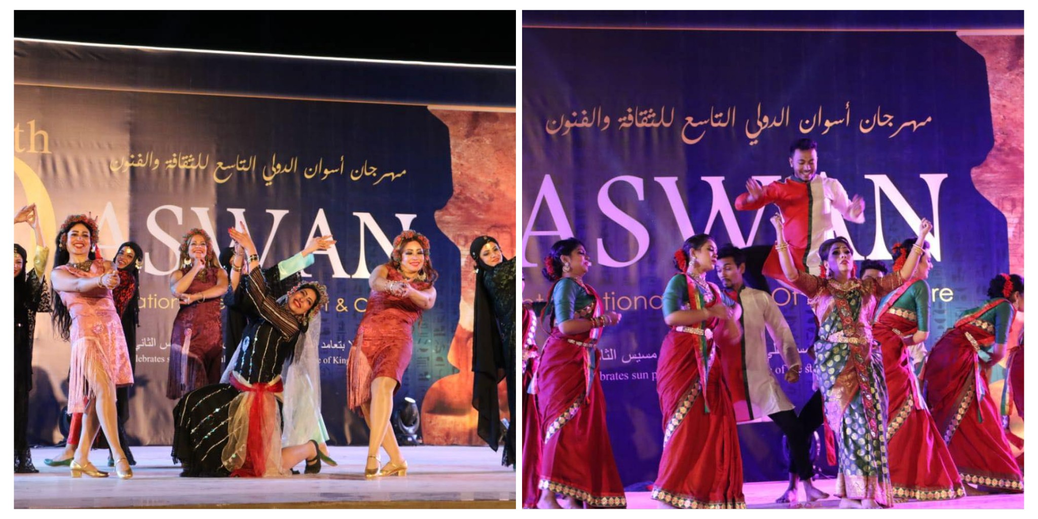 وزيرا الثقافة والسياحة والآثار يشهدان حفل ختام مهرجان أسوان الدولي للثقافة والفنون. 