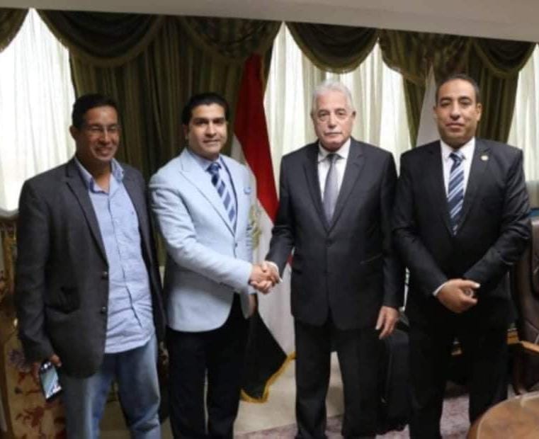  رئيس الإتحاد المصري للميني فوتبول أحمد سمير يصل جنوب سيناء لحضور نهائى البراعم تحت 13 سنة.