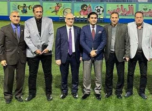 رئيس إتحاد الميني فوتبول يطلق كأس مصر من السويس للإحتفال بذكري العاشر من رمضان.